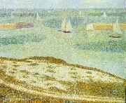 Georges Seurat Einfahrt zum Hafen Port-en-Bessin Spain oil painting artist